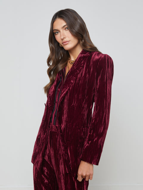 Aimee Velvet Blazer coming soon L'AGENCE   