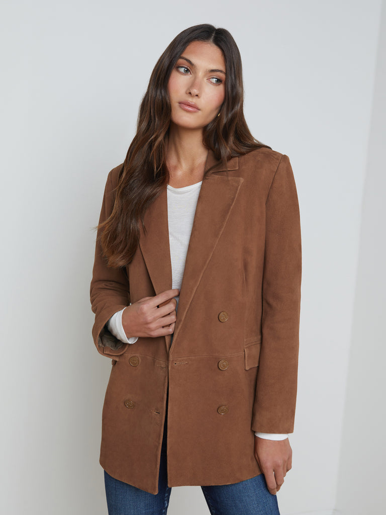 Aimee Suede Blazer blazer L'AGENCE Sale