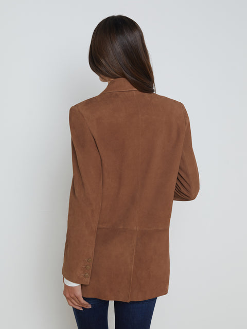 Aimee Suede Blazer blazer L'AGENCE   