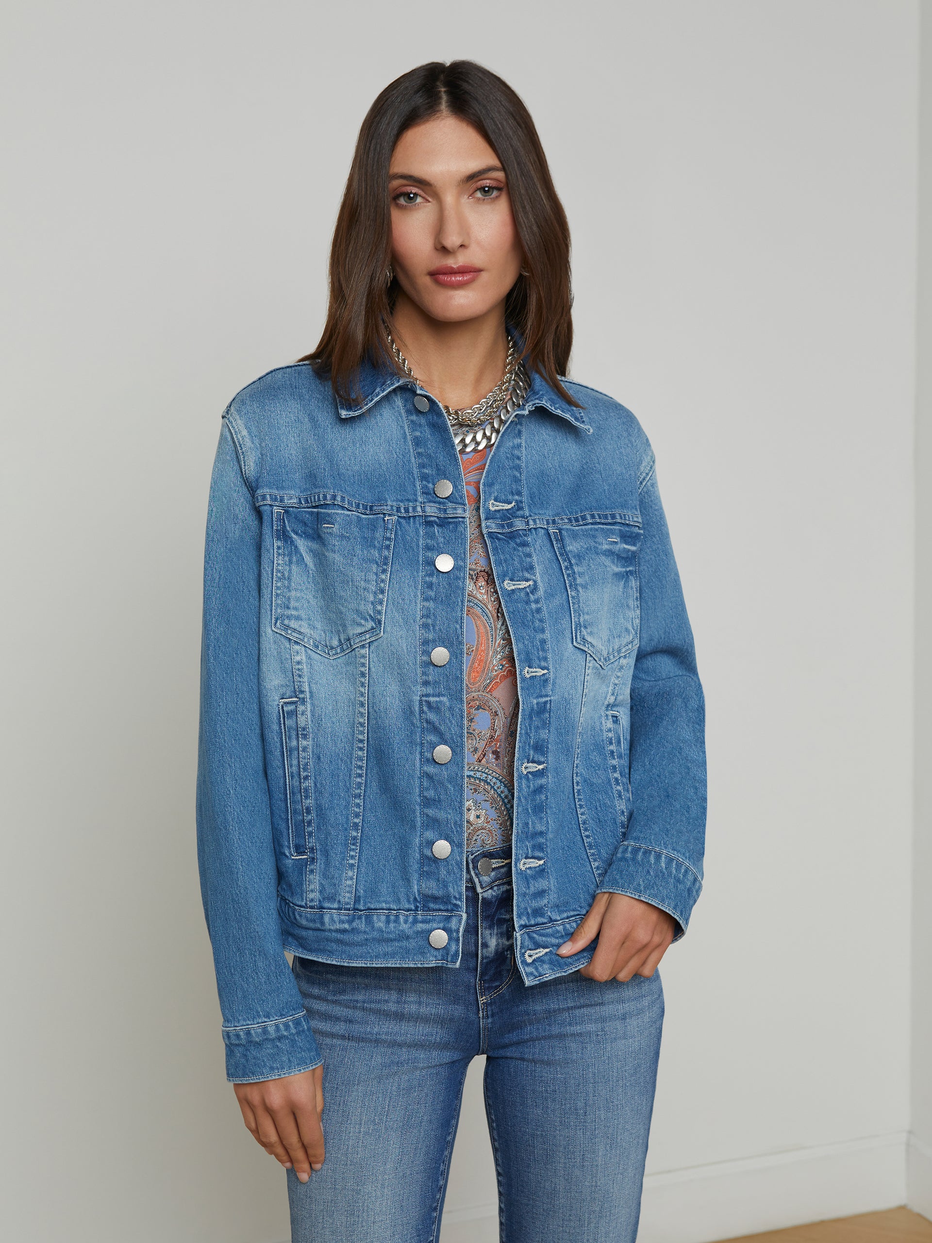 Mack Oversized Denim Jacket jacket L'AGENCE