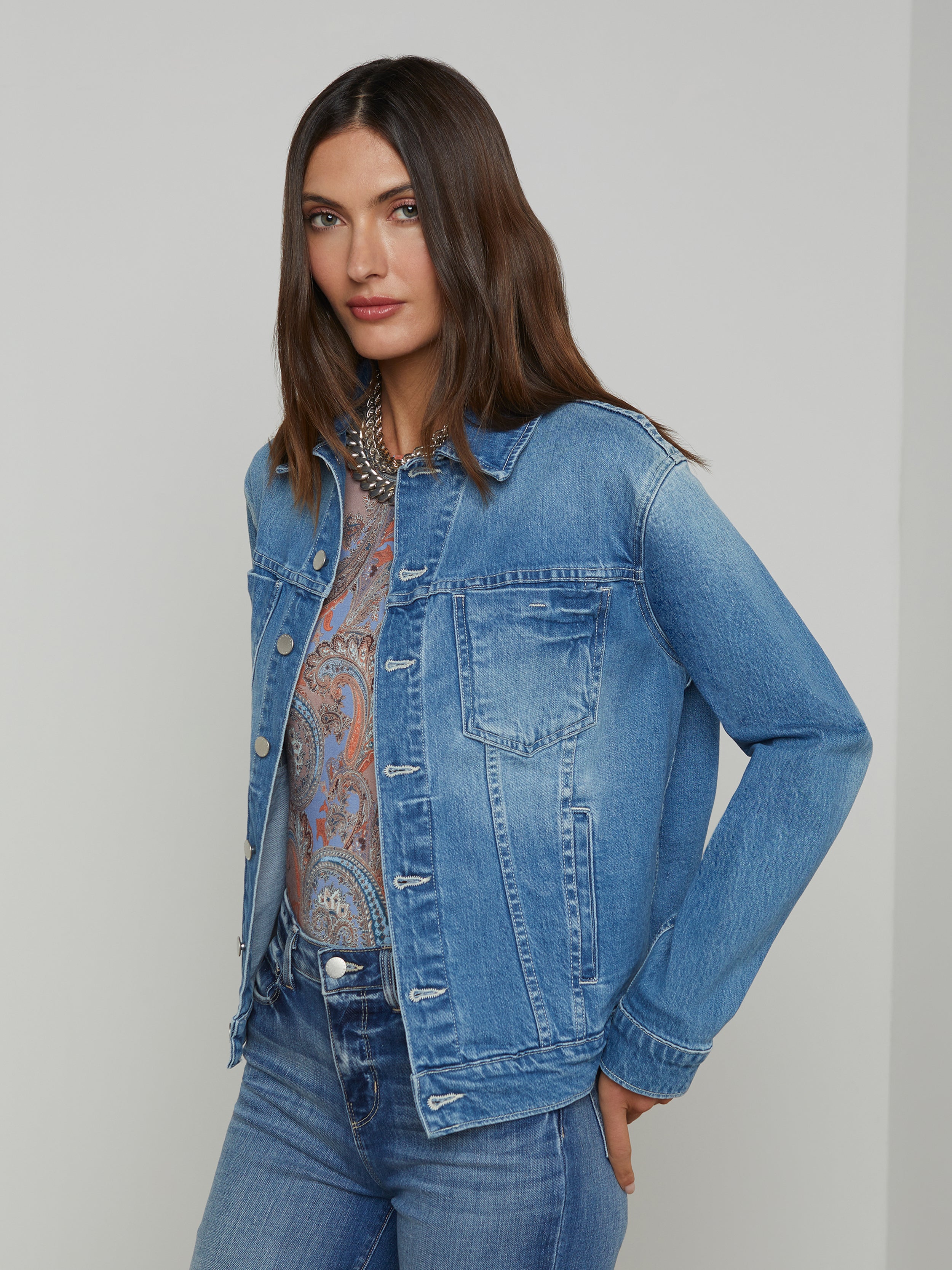 Mack Oversized Denim Jacket jacket L'AGENCE