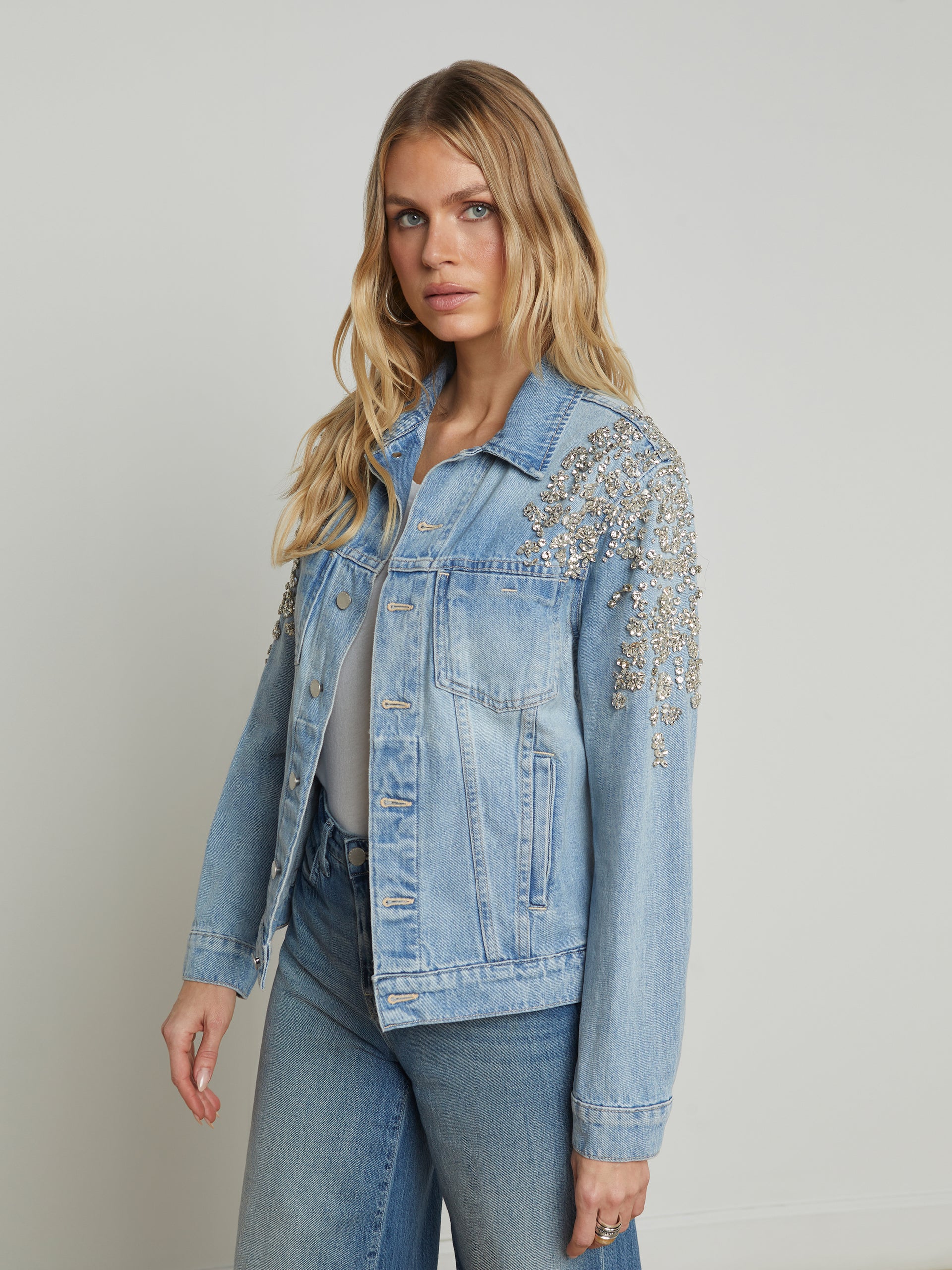 Mack Crystal-Embellished Jacket jacket L'AGENCE