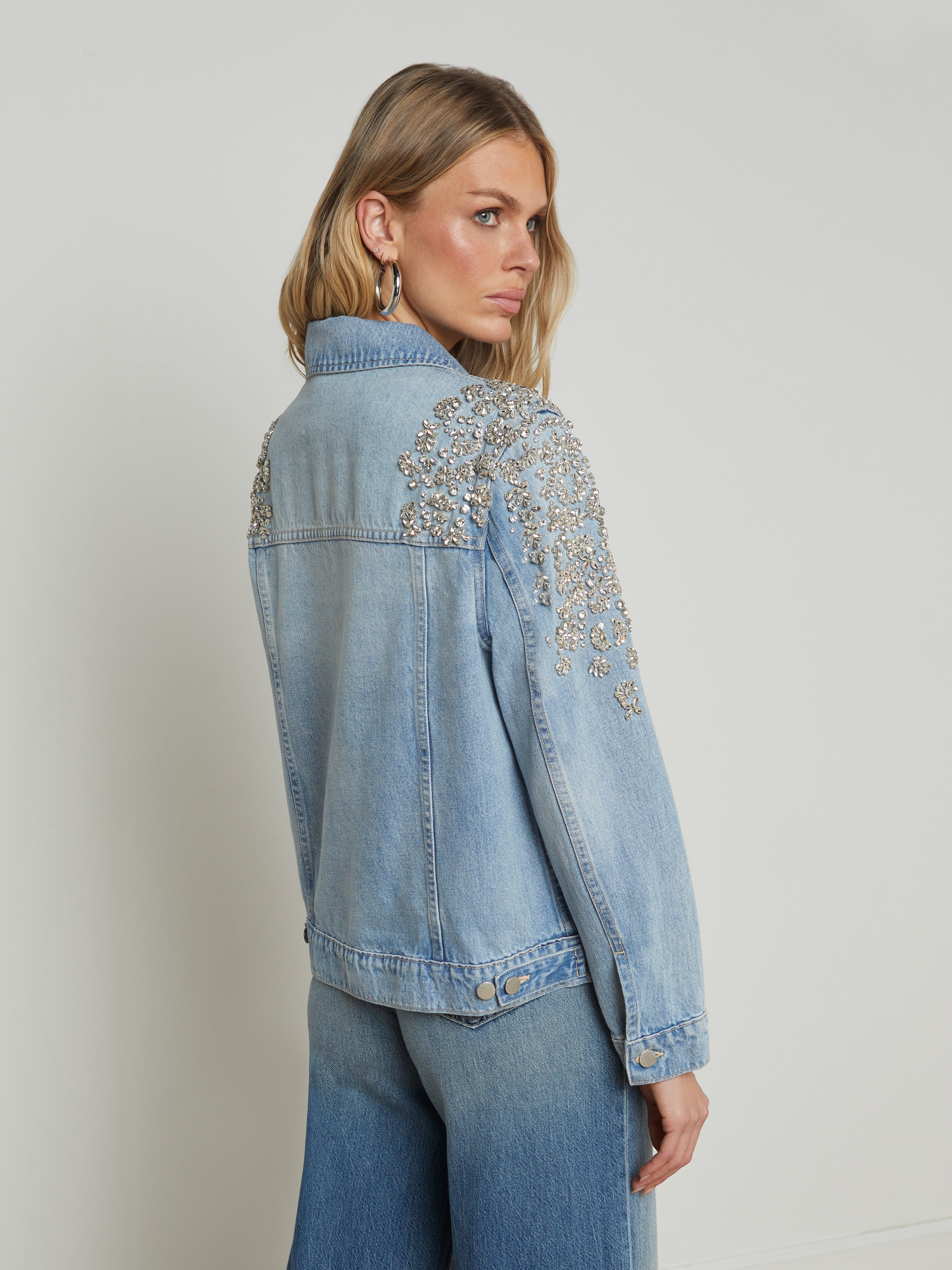 Mack Crystal-Embellished Jacket jacket L'AGENCE