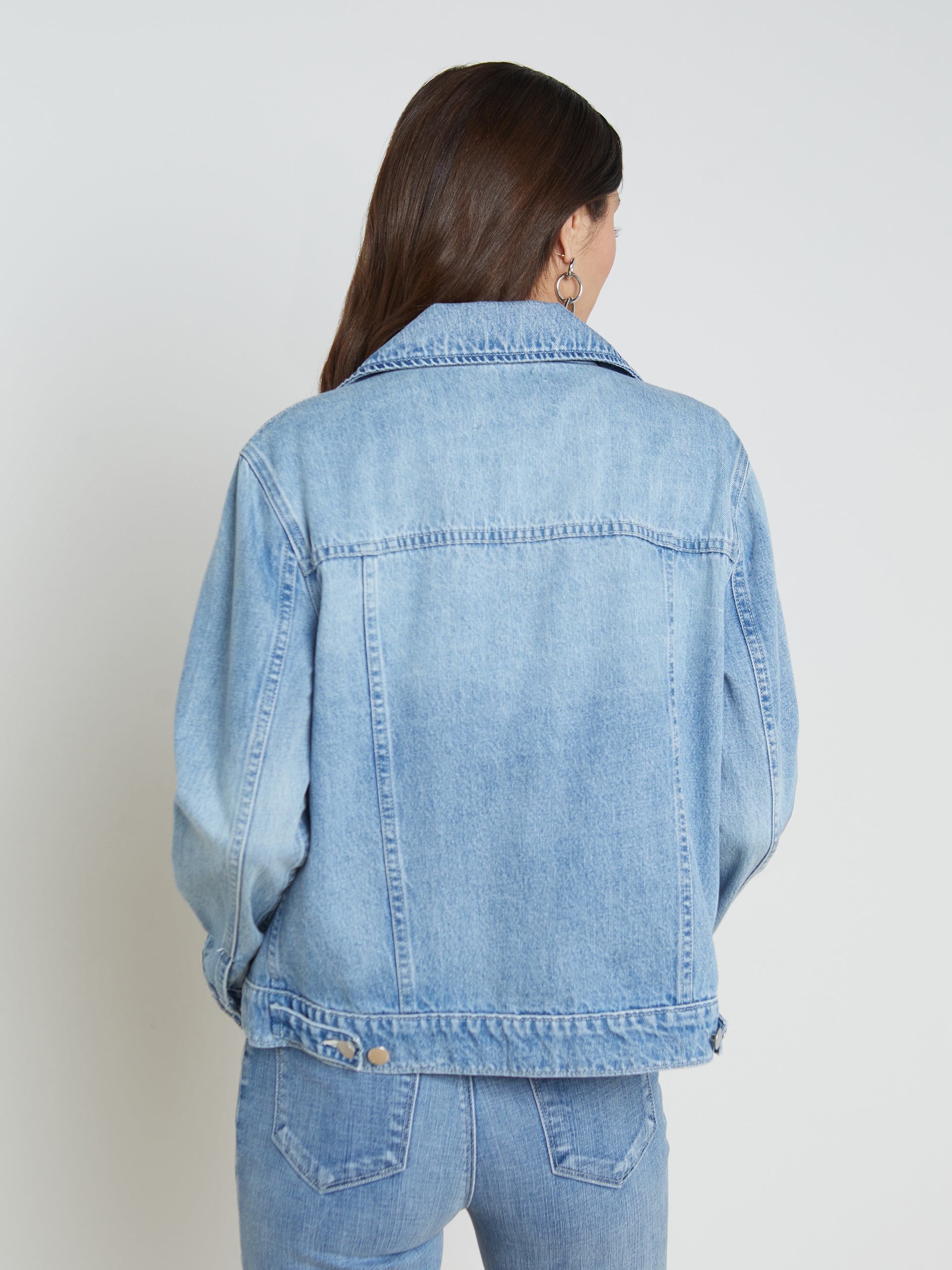 Mack Oversized Denim Jacket - Jean Bar Only jacket L'AGENCE