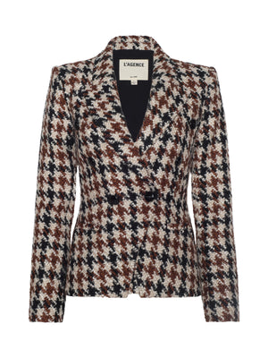 Marie Houndstooth Tweed Blazer