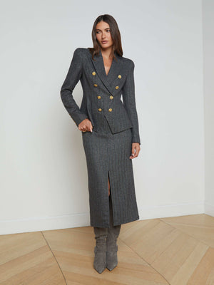 Bethany Herringbone Blazer blazer L'AGENCE Sale