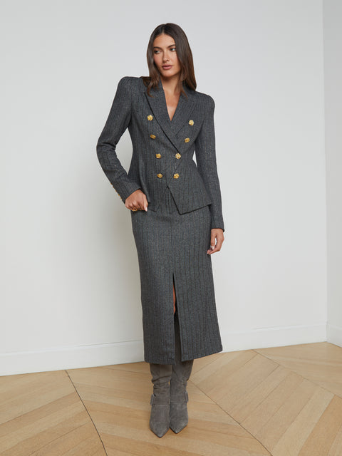 Bethany Herringbone Blazer preorder L'AGENCE   