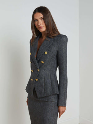Bethany Herringbone Blazer blazer L'AGENCE Sale