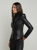 Bethany Leather Tapered Blazer blazer L'AGENCE