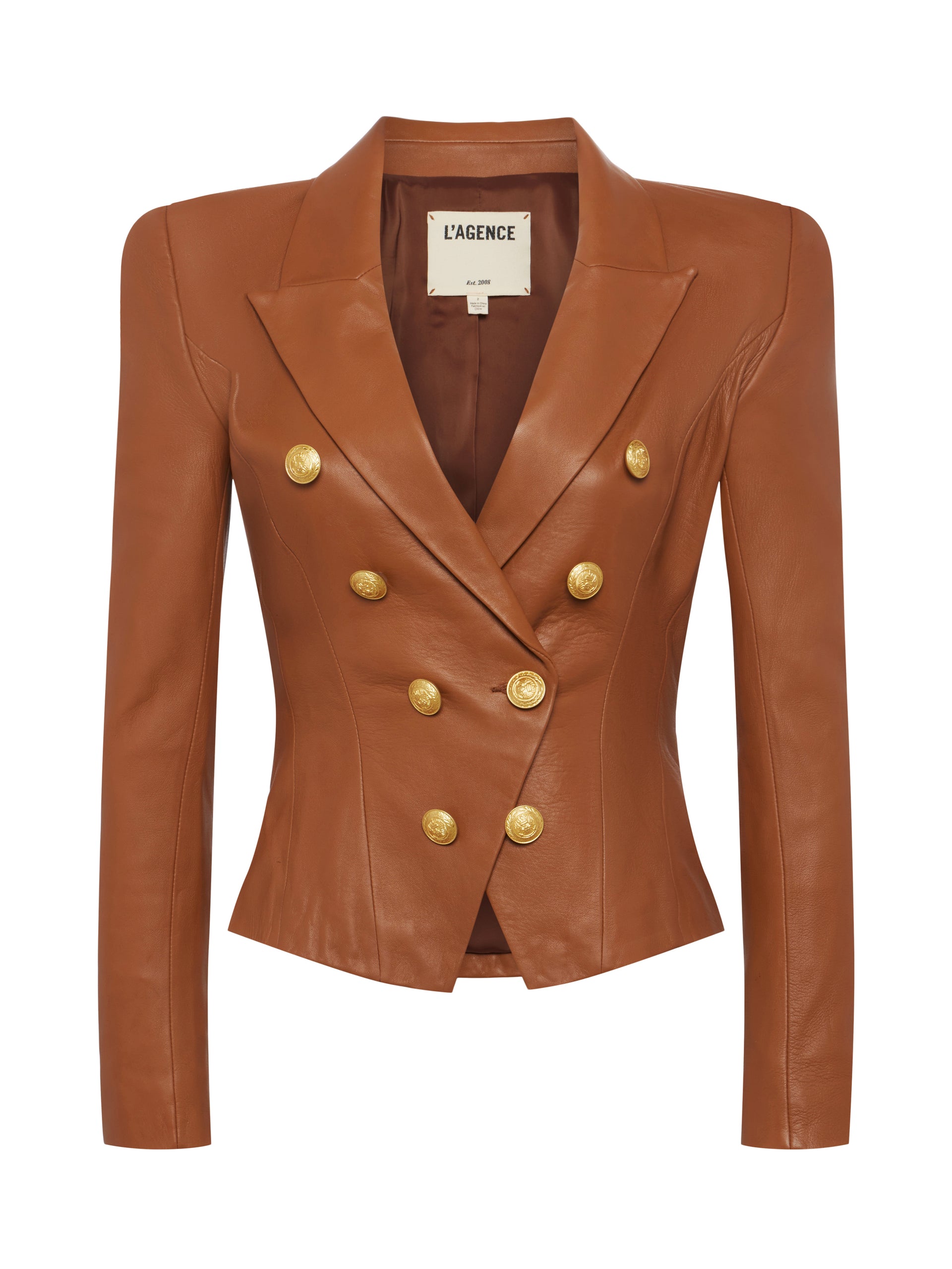 Bethany Leather Blazer blazer L'AGENCE