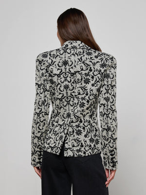 Bethany Flocked Tweed Blazer
