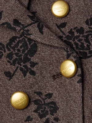 Bethany Flocked Herringbone Blazer