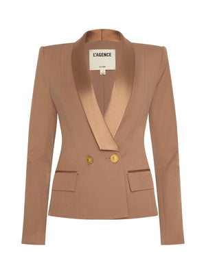 Blazer Imogen à revers en satin