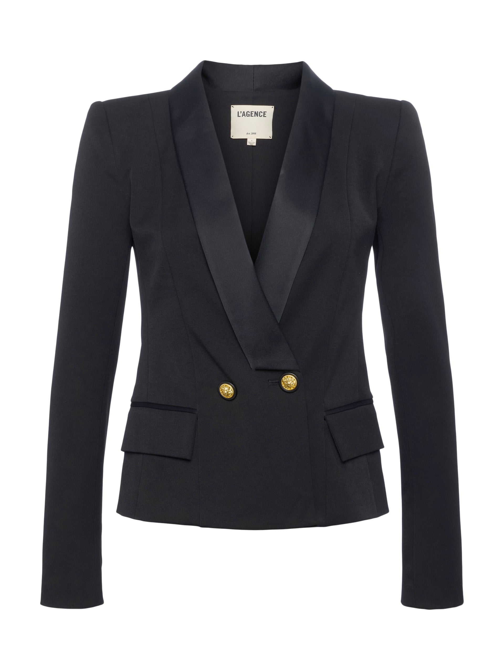 Imogen Satin Lapel Blazer blazer L'AGENCE