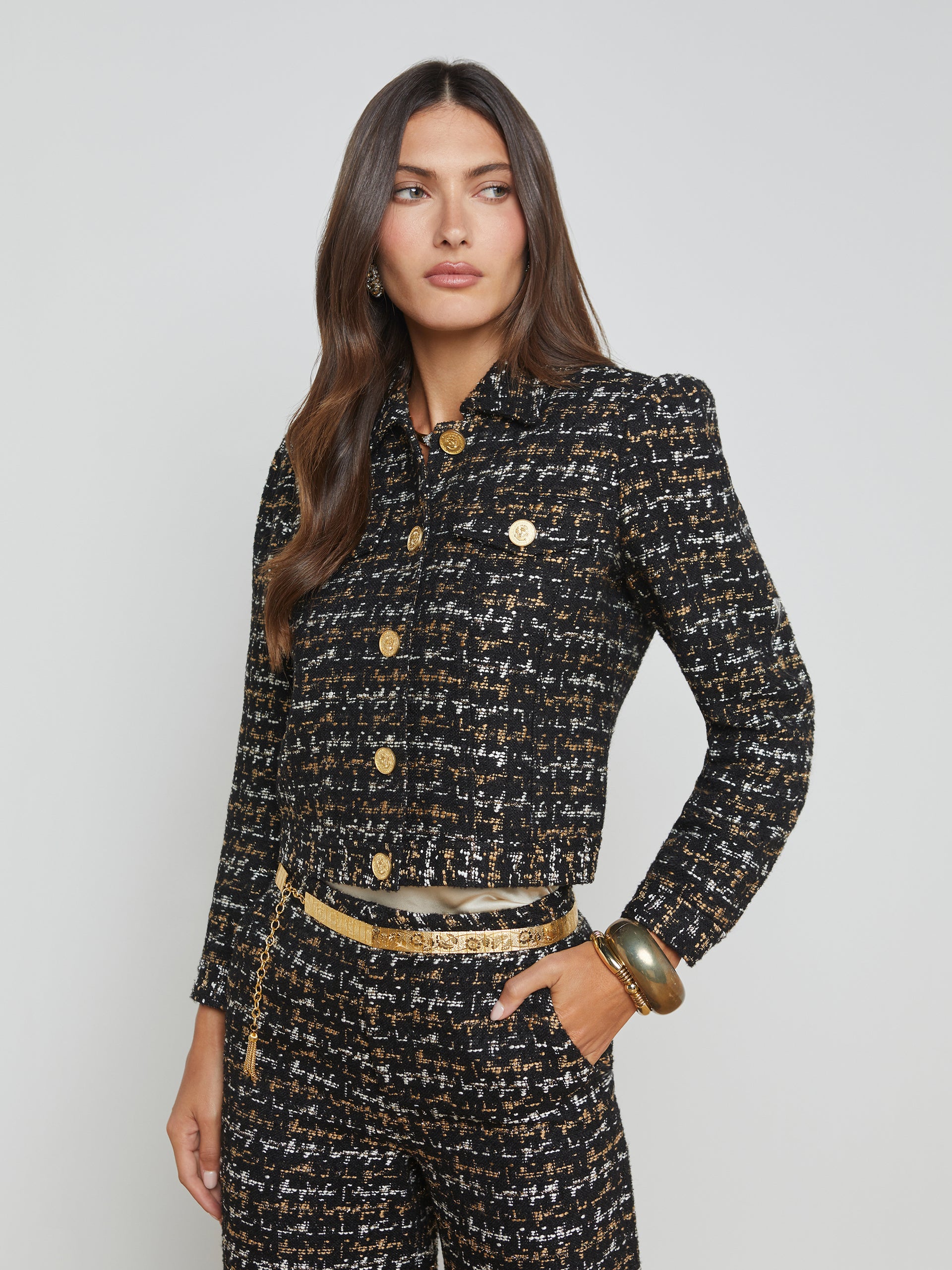 Kasey Tweed Jacket jacket L'AGENCE Sale