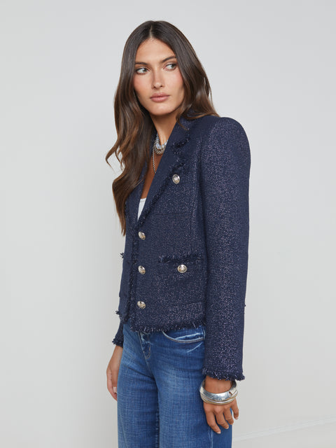 Sylvia Collared Jacket blazer L'AGENCE   