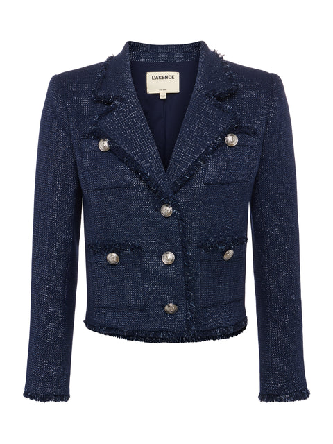 Sylvia Collared Jacket blazer L'AGENCE   