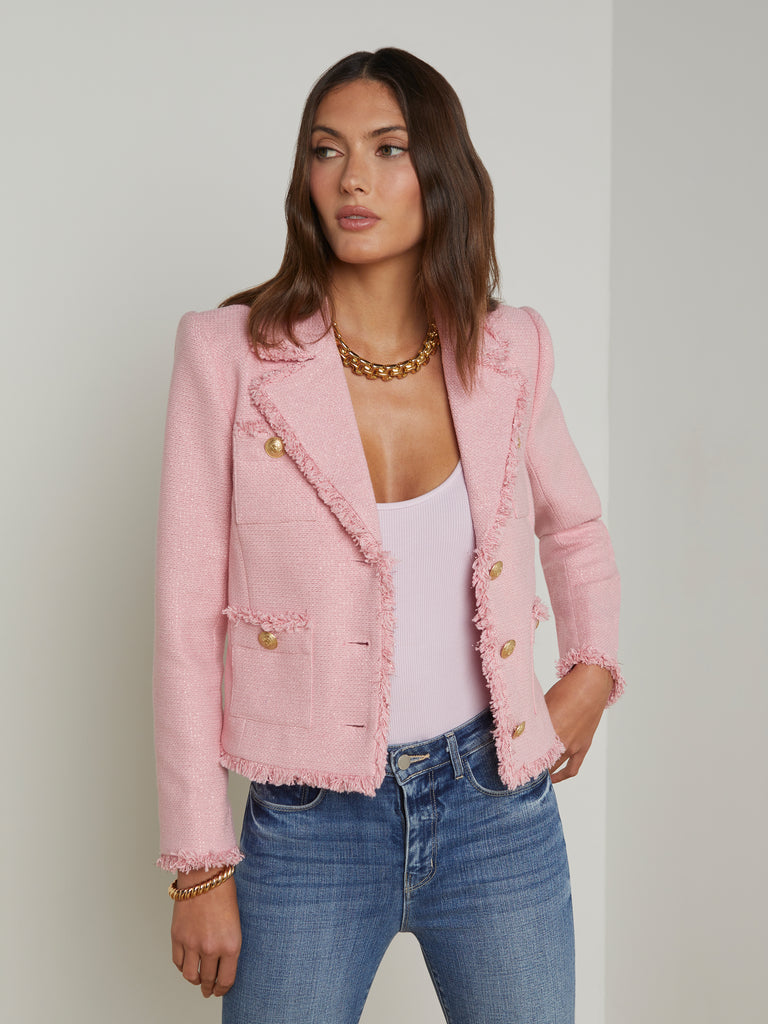 Sylvia Collared Jacket jacket L'AGENCE