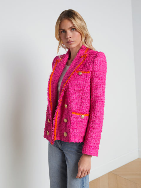 Alectra Textured Tweed Jacket blazer L'AGENCE Sale   