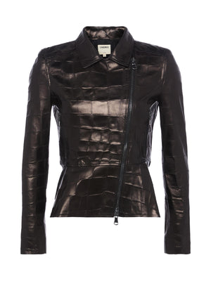 Lyric Leather Peplum Jacket