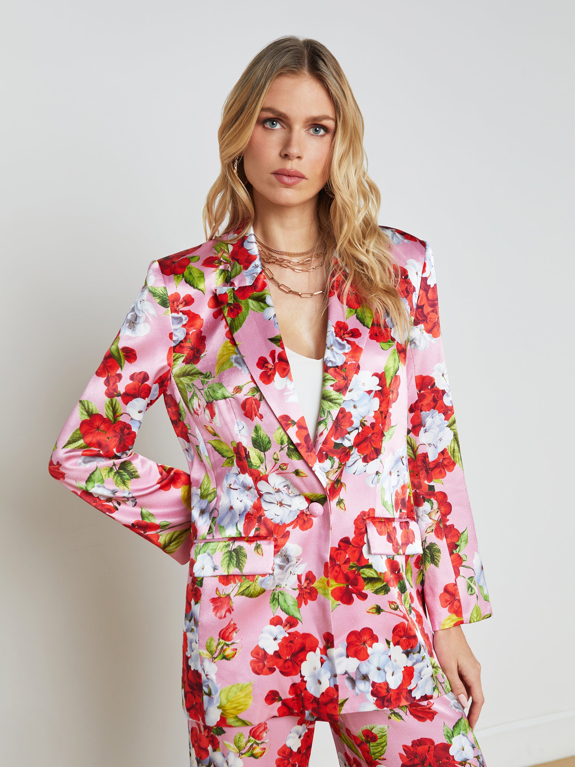 Gwyneth Floral Boyfriend Blazer blazer L'AGENCE Sale   