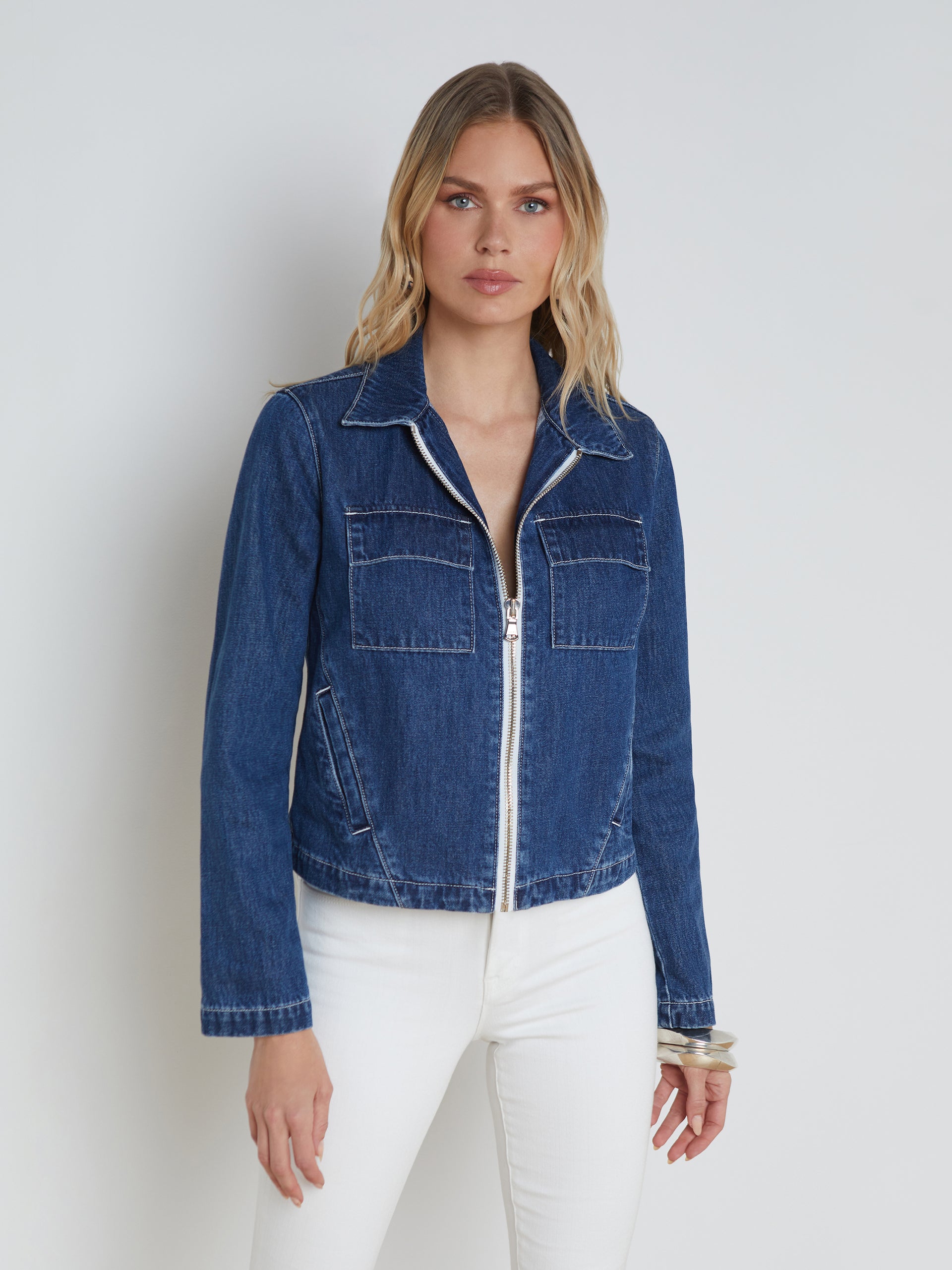 Elaine Denim Jacket jacket L'AGENCE Sale   