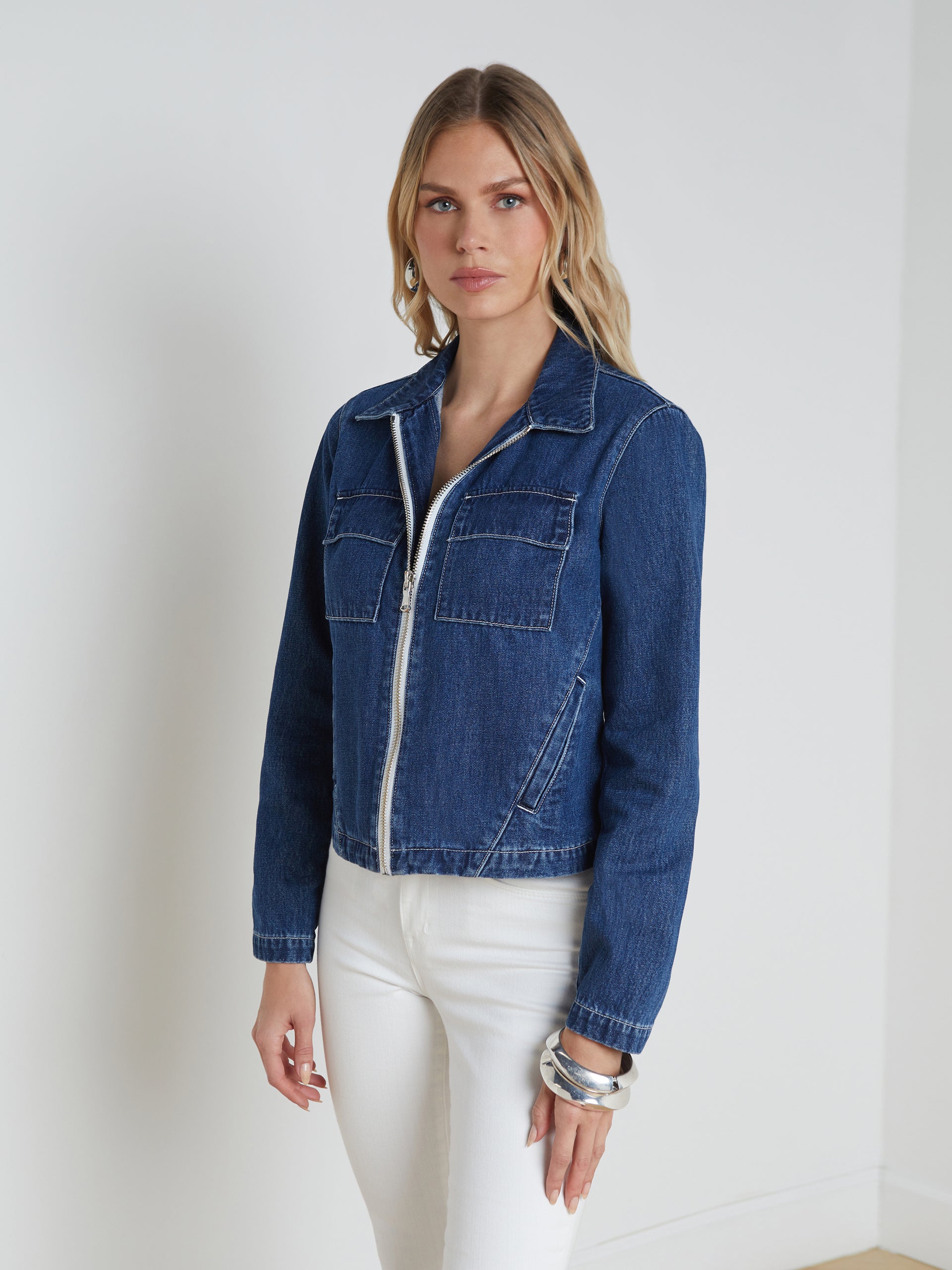 Elaine Denim Jacket jacket L'AGENCE Sale   