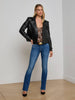 Xoey Cropped Leather Trench Coat