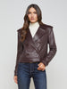 Xoey Cropped Leather Trench Coat coat L'AGENCE   