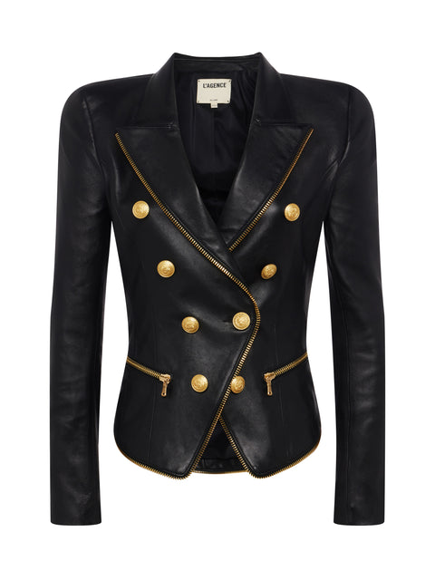 Ottilie Leather Blazer blazer L'AGENCE   