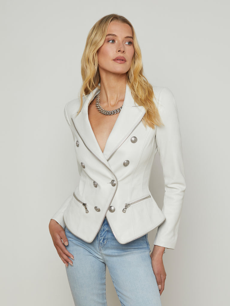 Ottilie Leather Blazer blazer L'AGENCE