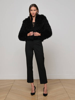 Aura Cropped Faux Fur Jacket