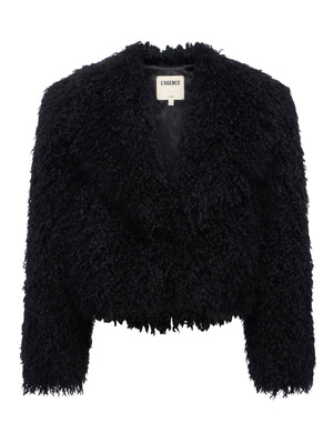 Aura Cropped Faux Fur Jacket