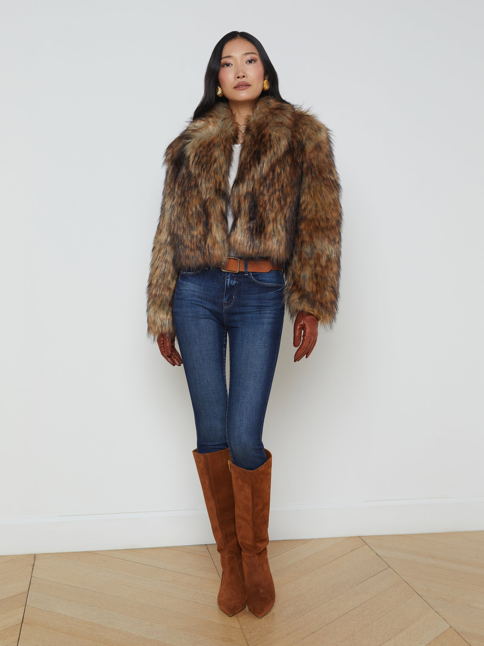 Aura Faux Fur Coat coat L'AGENCE Sale