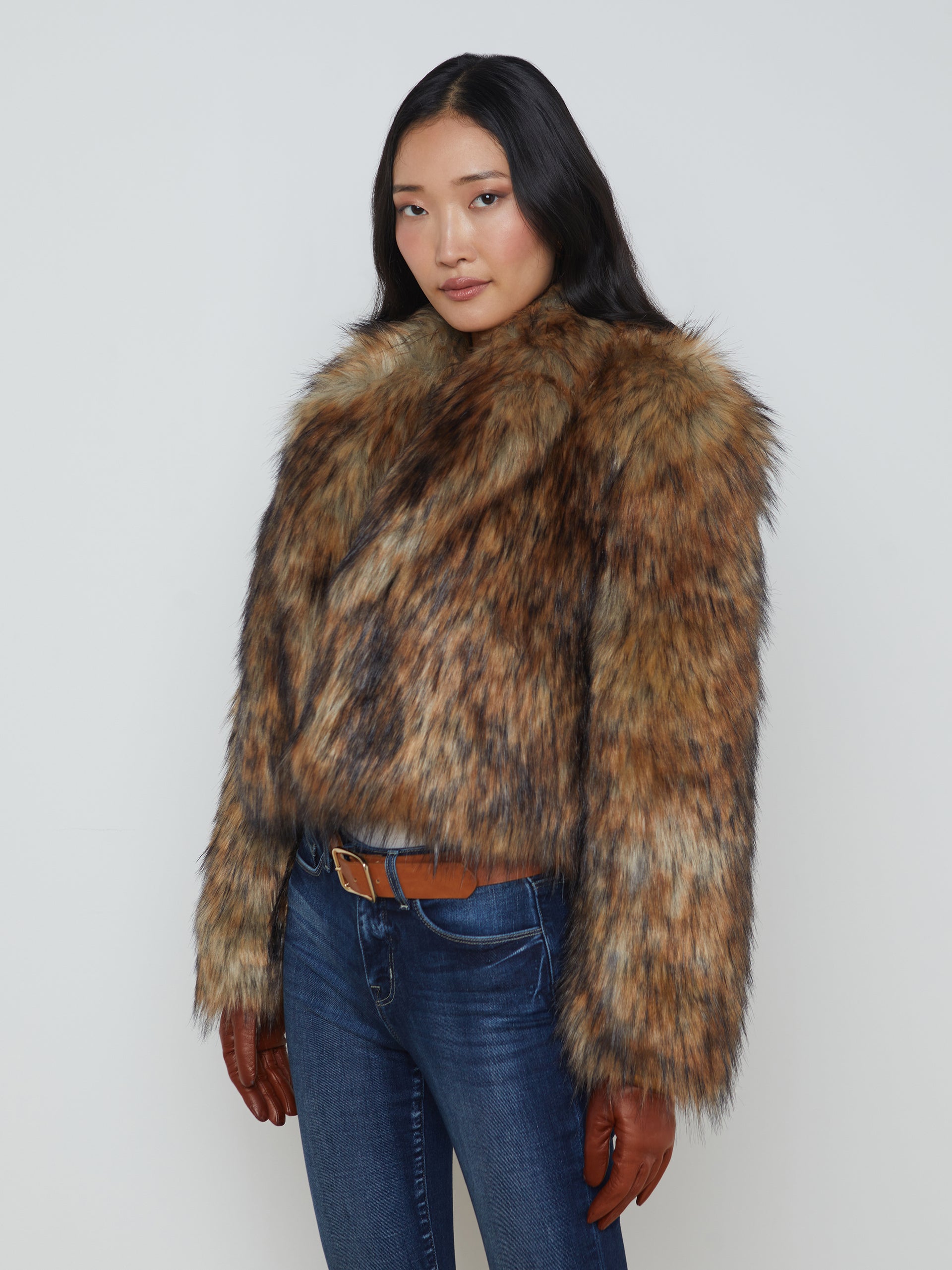 Aura Faux Fur Coat coat L'AGENCE Sale