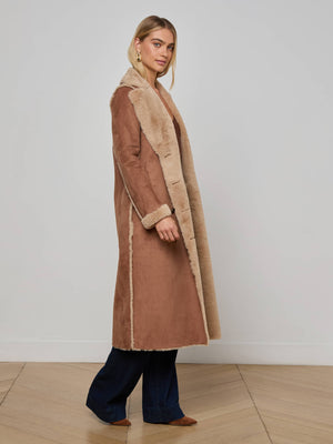 Citron Faux Fur Maxi Coat