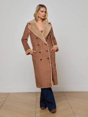 Citron Faux Fur Maxi Coat