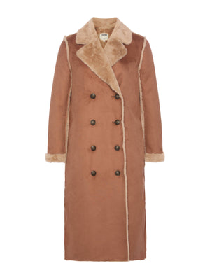 Citron Faux Fur Maxi Coat