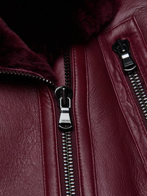 Giacca di pelle shearling