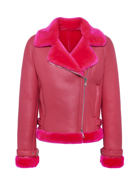 Niri Shearling Leather Jacket jacket L'AGENCE   