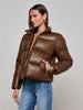Larsen Vegan Leather Puffer Jacket