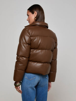 Larsen Vegan Leather Puffer Jacket