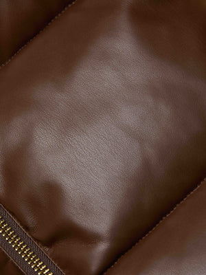 Larsen Vegan Leather Puffer Jacket