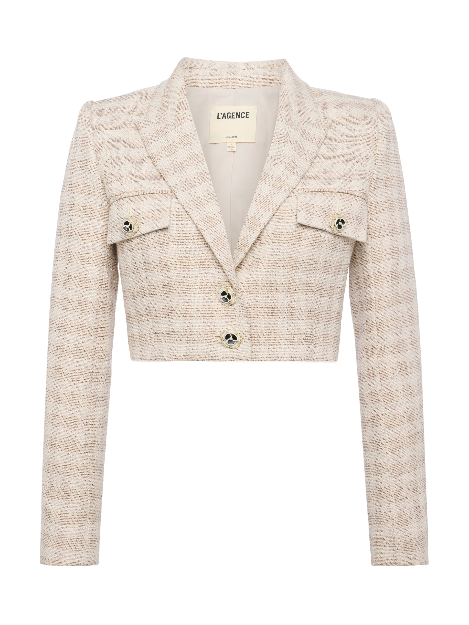 Maura Cropped Tweed Jacket jacket L'AGENCE