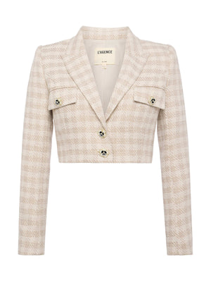Maura Cropped Tweed Jacket jacket L'AGENCE Sale