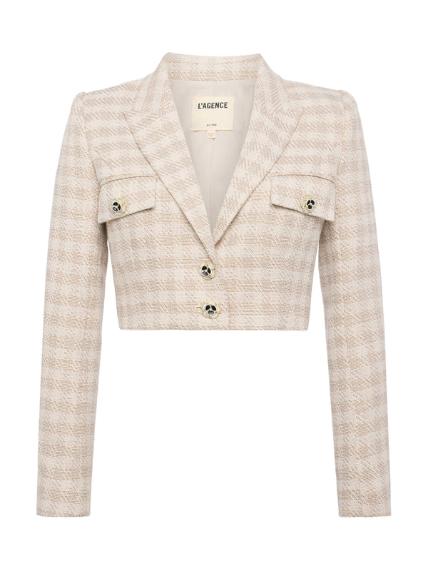 Maura Cropped Tweed Jacket jacket L'AGENCE Sale