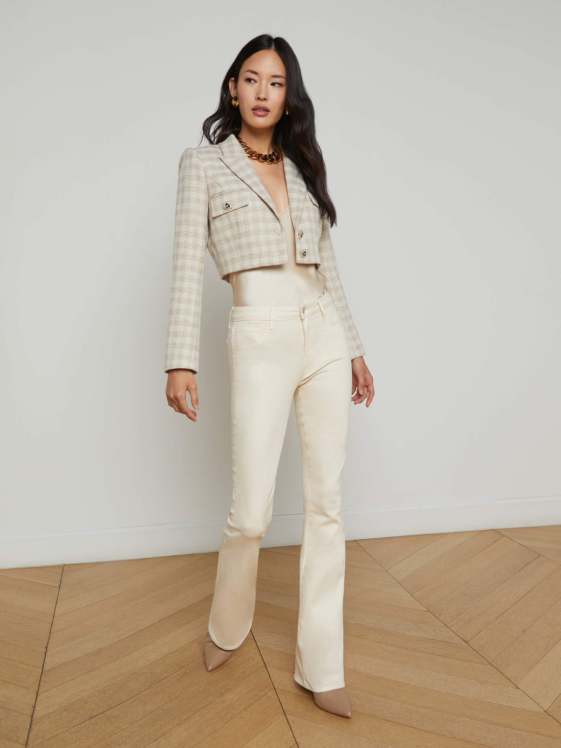 Maura Cropped Tweed Jacket jacket L'AGENCE