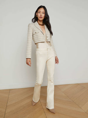 Maura Cropped Tweed Jacket jacket L'AGENCE Sale