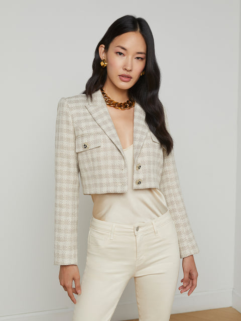 Maura Cropped Tweed Jacket jacket L'AGENCE