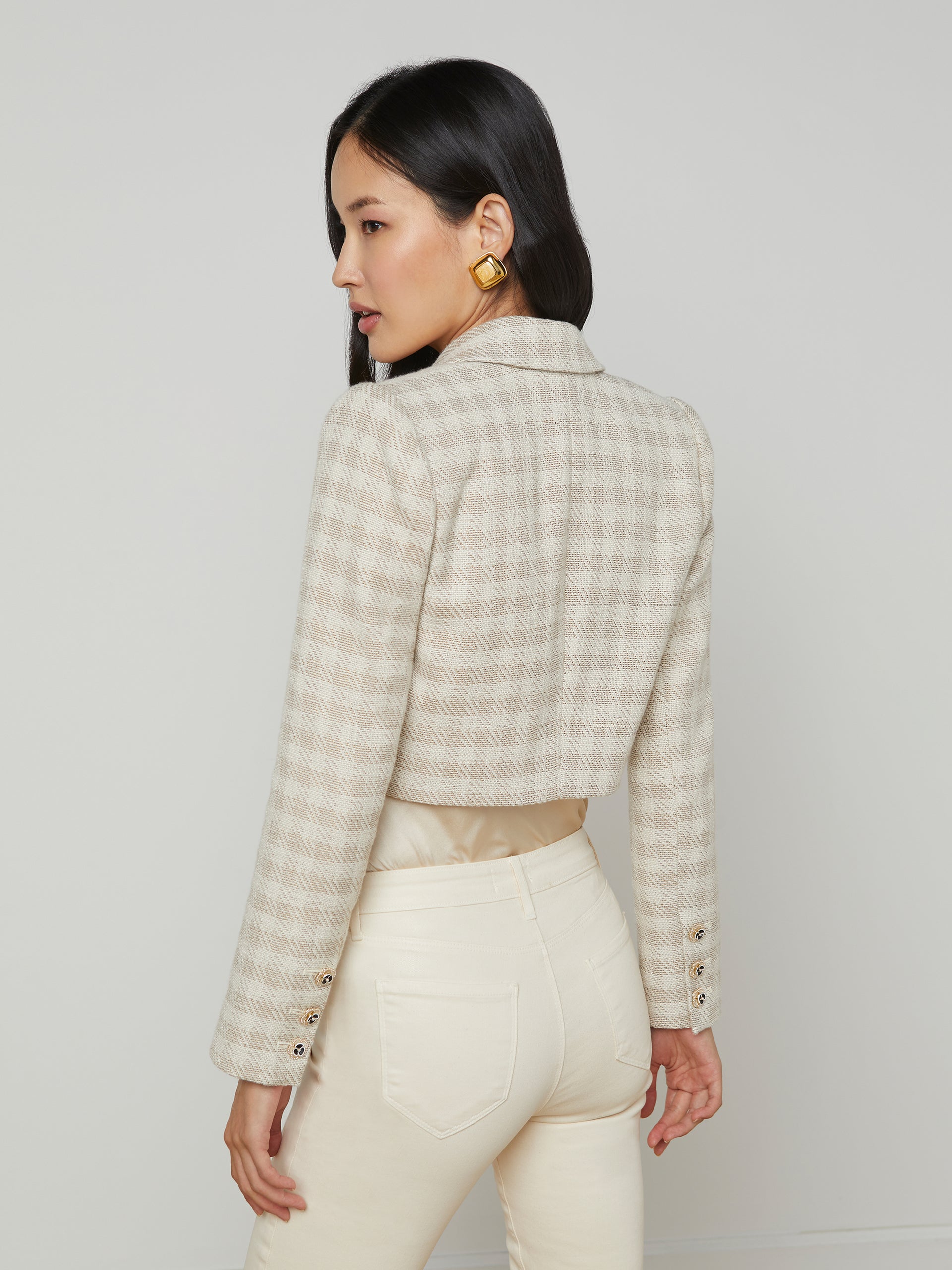 Maura Cropped Tweed Jacket jacket L'AGENCE